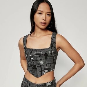 Reformation newsprint top